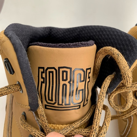 Nike Son of Force Mid Winter Wheat 807392-700 monochrome tan high top sneakers - Picture 7 of 10